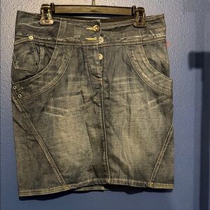 Fat Face Dark Denim Mini Skirt